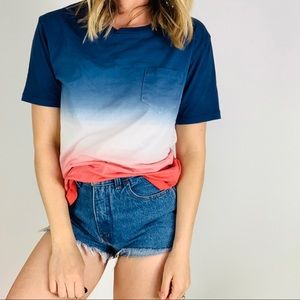 GAP Tie Dye Fade Pocket Tee